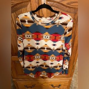 Aztec Print shirt Large